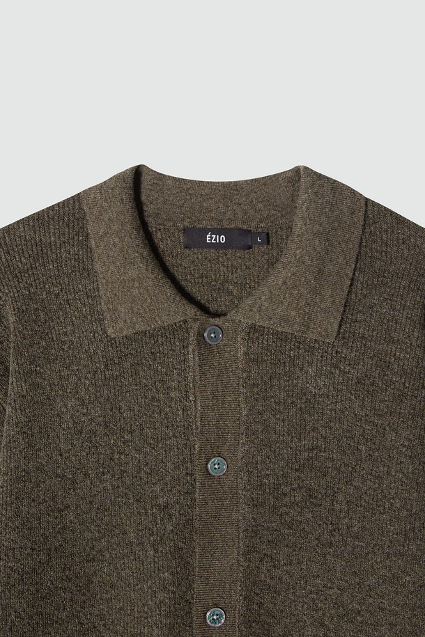 EZIO - 가디건 - Natural Collar Cardigan_Brown