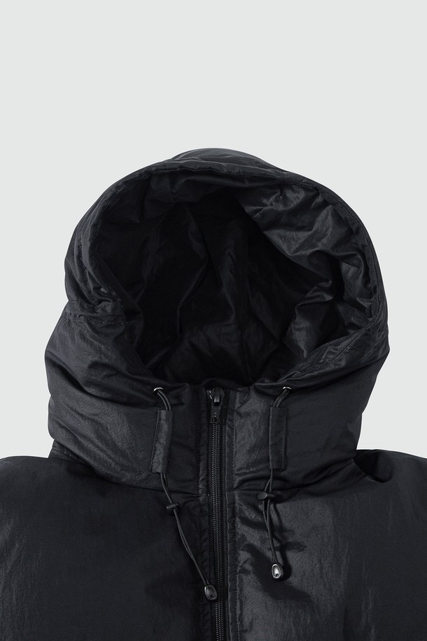 EZIO - 다운/패딩 - Mountain Short Puffer hoodie Padding_Black