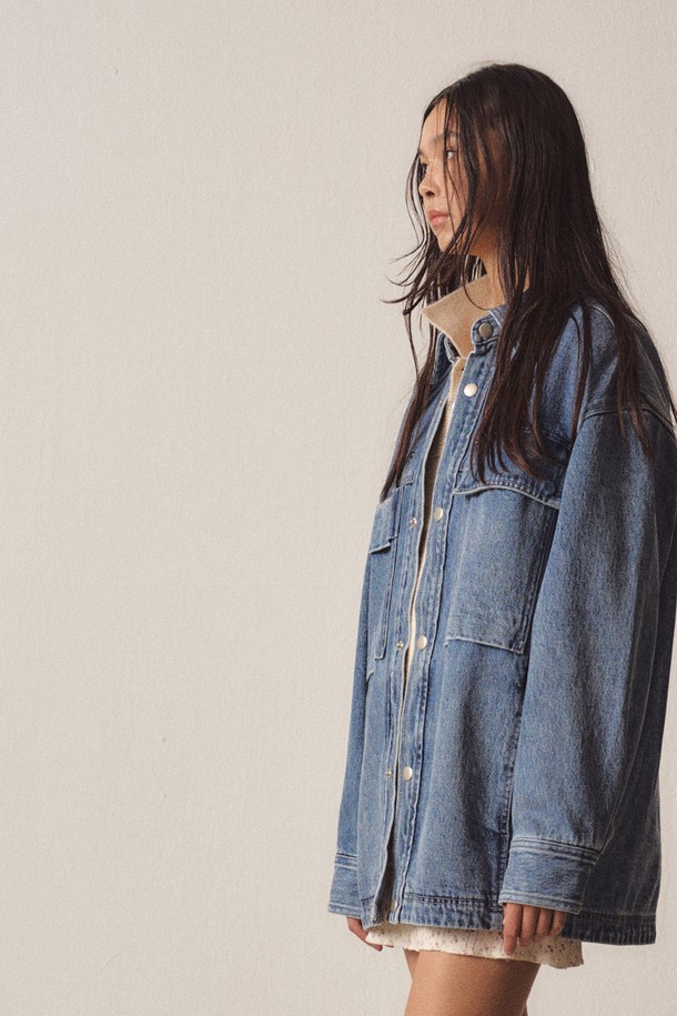 EZIO WOMEN - 자켓 - W Hidden Blue Denim Shirket