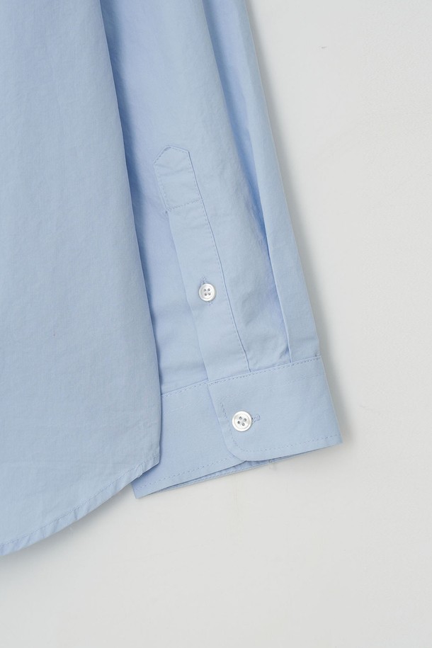 EZIO - 긴팔셔츠 - Simple Oversize twill shirt_Sky Blue