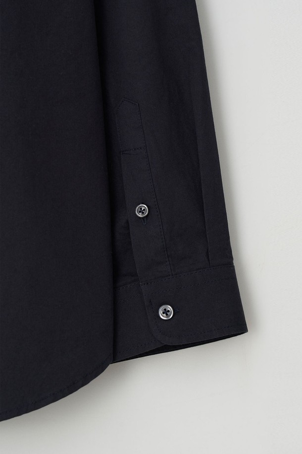 EZIO - 긴팔셔츠 - Simple Oversize twill shirt_Navy