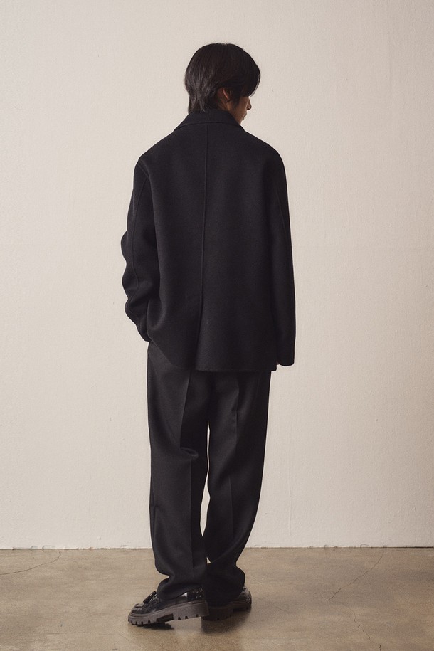 EZIO - 셔츠형자켓 - Cashmere Blend Handmade 2-Button Single Jacket_Black