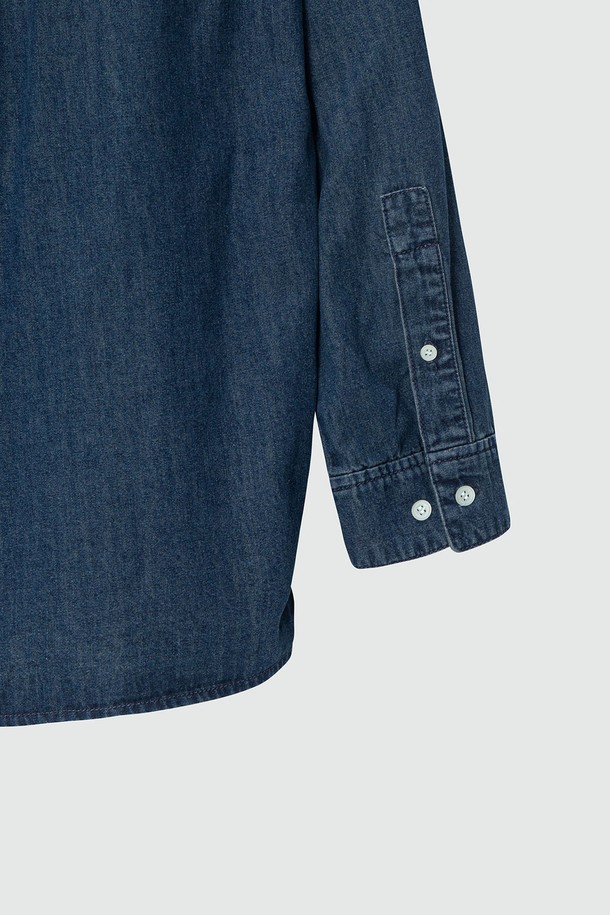 EZIO - 캐주얼셔츠 - Standard Natural Denim Shirt_Indigo