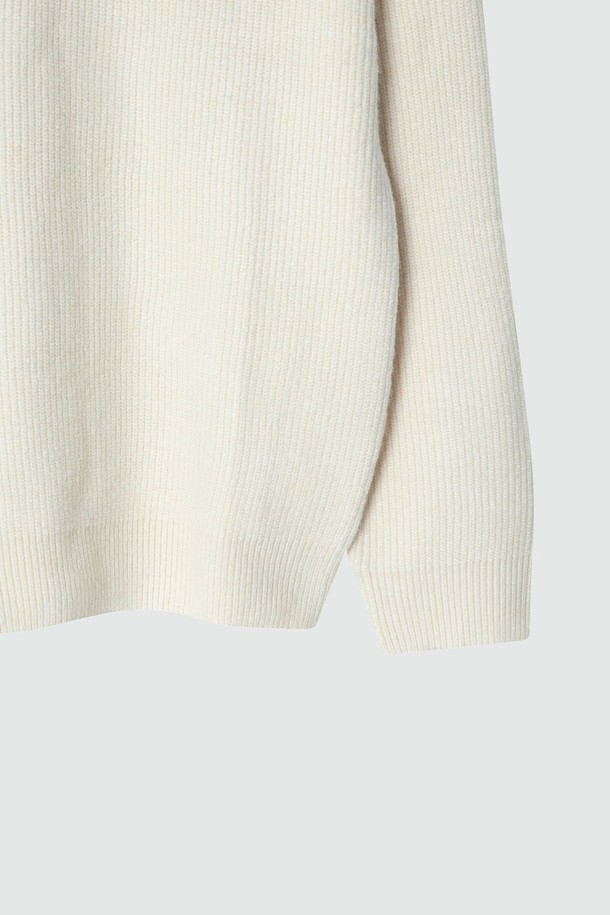 EZIO - 스웨터 - Loose Fit Daily Collar Knit_Ivory