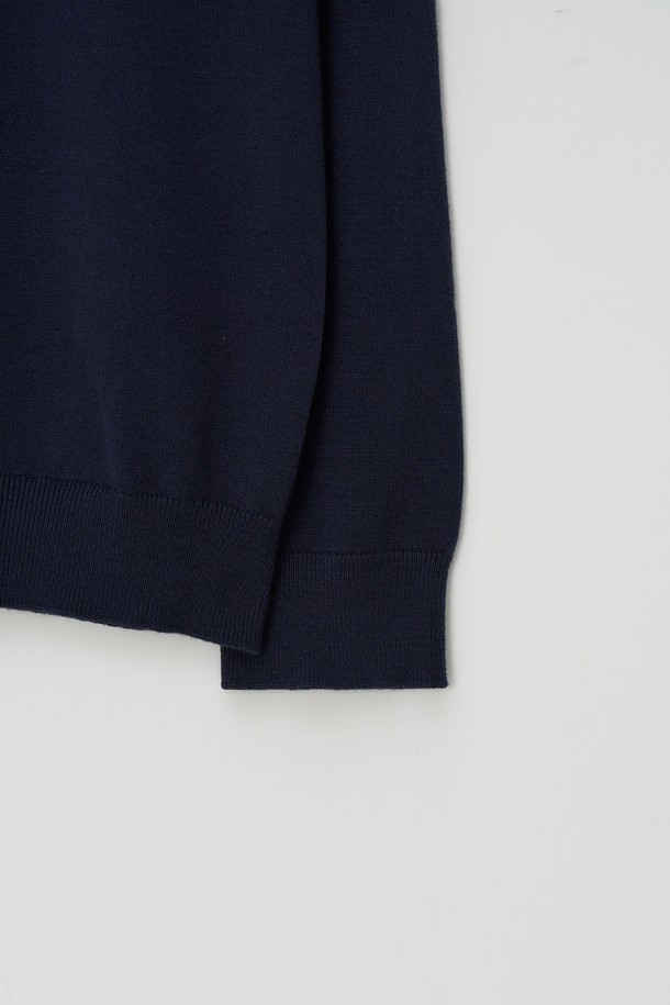 EZIO - 스웨터 - 3 Buttons Collar Knit_Navy