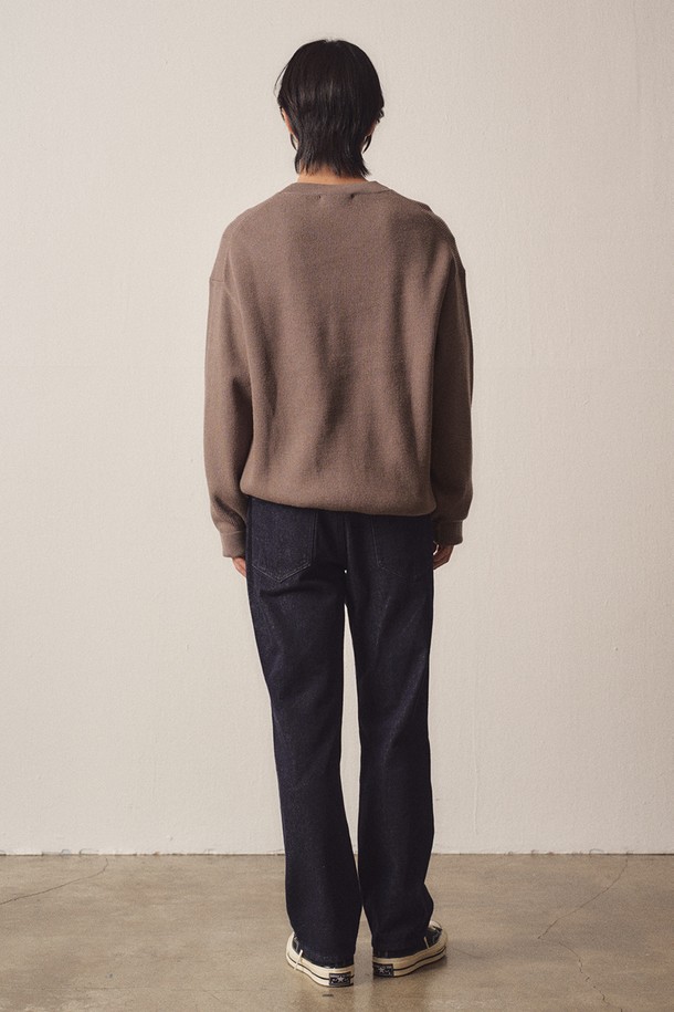 EZIO - 스웨터 - LooseFit Basic Knit_Khaki Beige