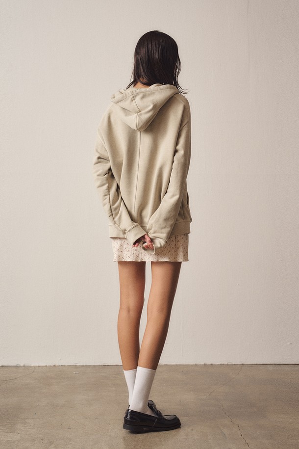 EZIO WOMEN - 후드 집업 - W Raven Extension Hooded Zip-Up_Beige