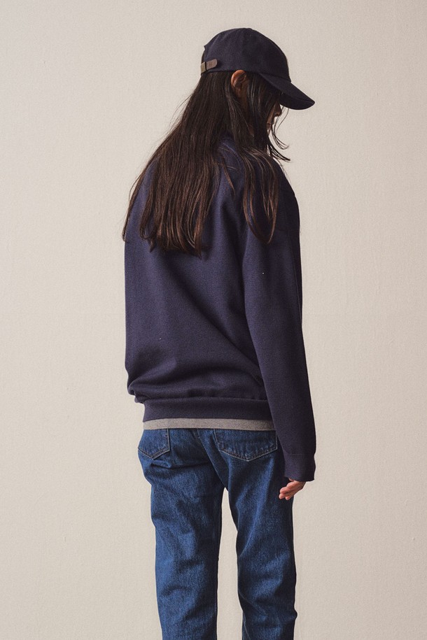 EZIO WOMEN - 스웨터 - W 3 Buttons Collar Knit_Navy