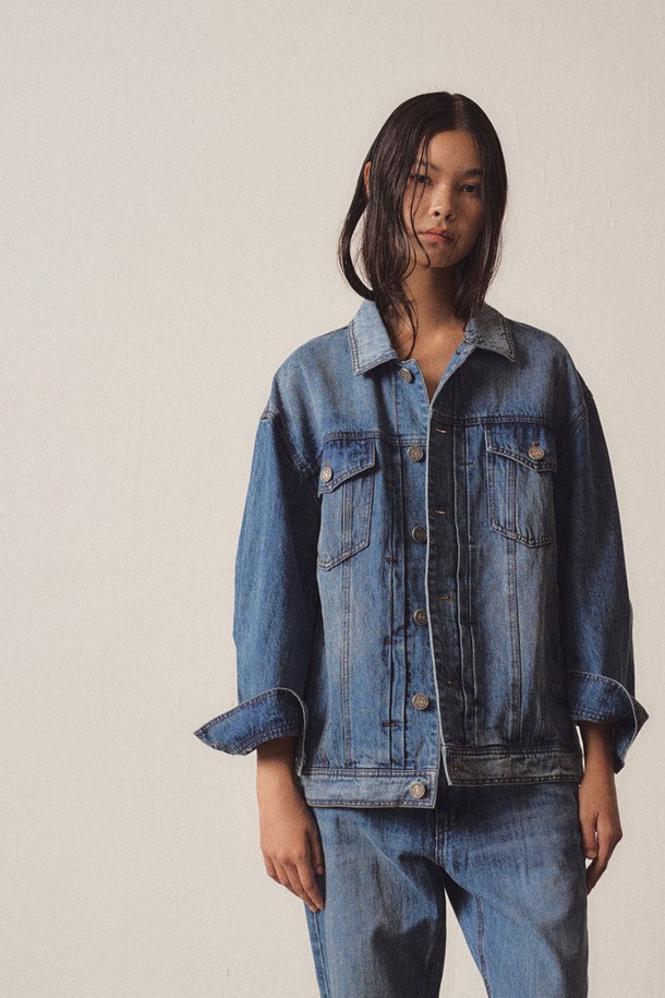 EZIO WOMEN - 자켓 - W Blue Washed Denim Jacket