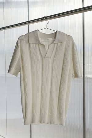 Crocher Half Knit_Ivory