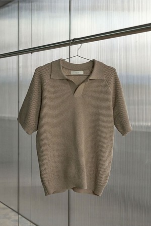 Waffle Half Knit_Beige