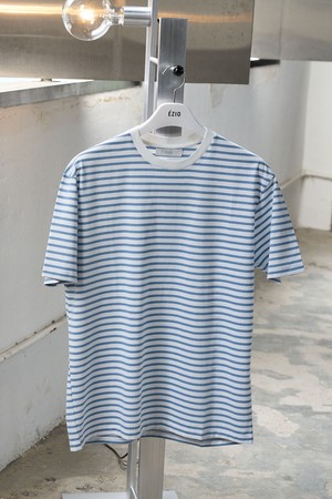 Round Stripe T-Shirt_Sky Blue