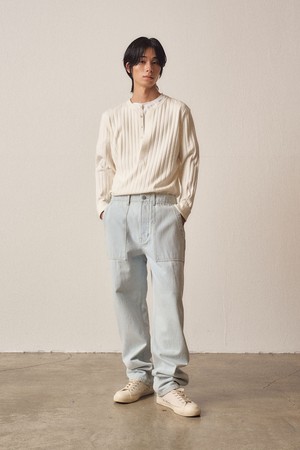 Henley Neck Knit_Ivory