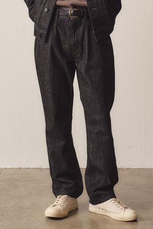 Black Straight Denim Pants