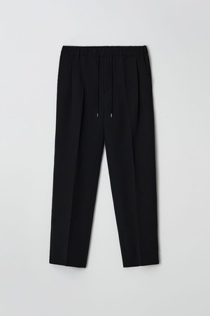 Semi-wide One-tuck Banding Pants_Black