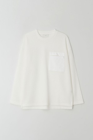 Ribbed Slim Pocket T-Shirt_Ivory