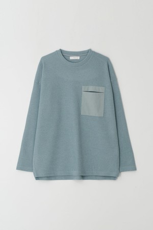 Ribbed Slim Pocket T-Shirt_Sky Blue