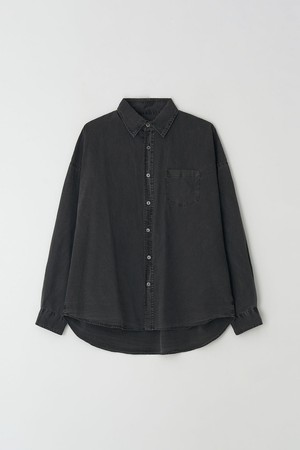 Vintage Pigment Casual Shirt_Charcoal