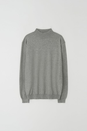 Standard Fit Basic Half-Turtleneck_Grey