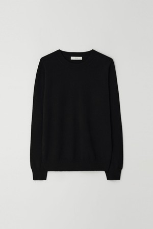 Wholegarment Cashlike Round Knit_Black