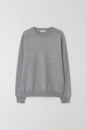 Wholegarment Cashlike Round Knit_Grey