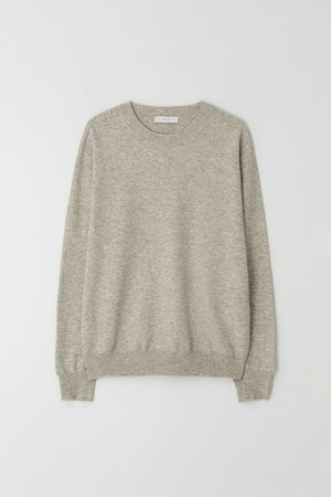 Wholegarment Cashlike Round Knit_Beige