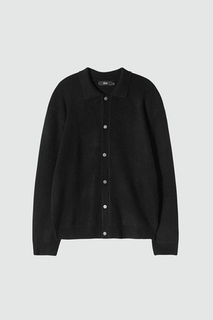 Natural Collar Cardigan_Black