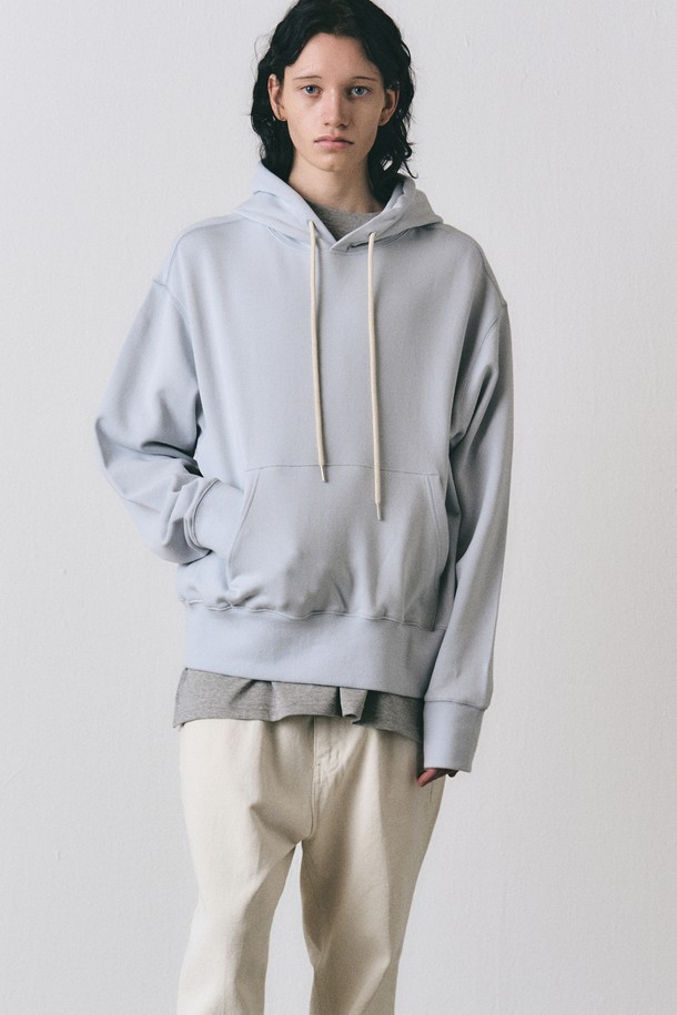 EZIO - 후디 - Essence Solid Hoodie_Light Grey