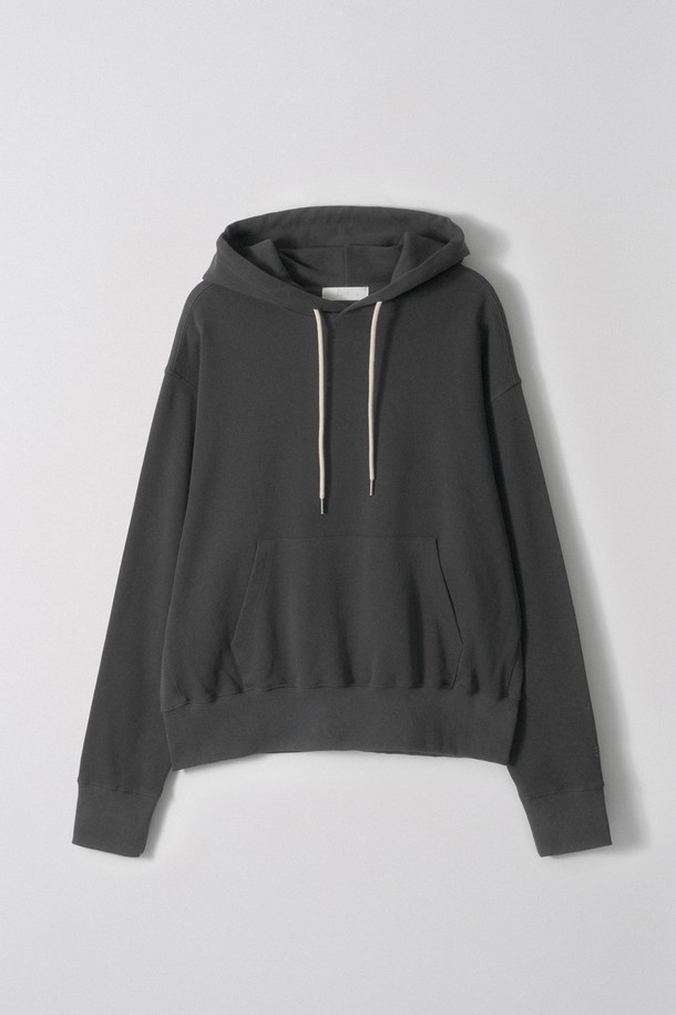 EZIO - 후디 - Essence Solid Hoodie_Charcoal