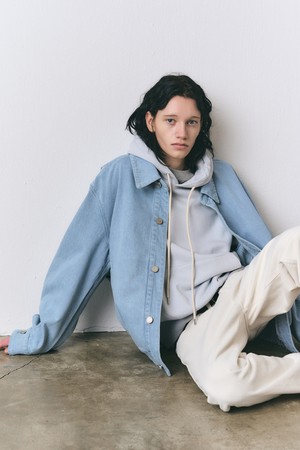 Denim Bomber Jacket_Sky Blue