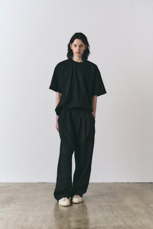 Wave Wide Banding Pants_Black