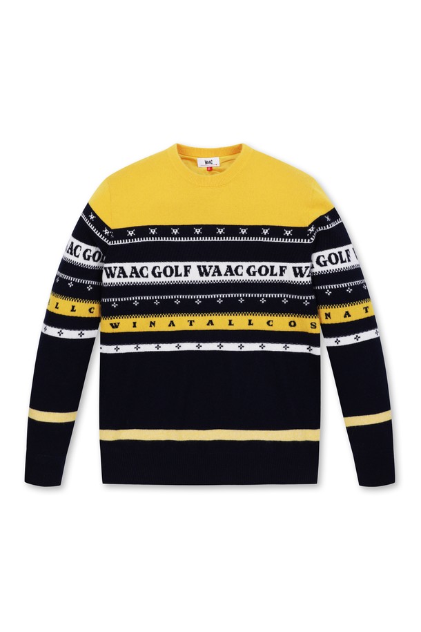 WAAC - 니트 - Men Fair Isle Crew Neck Sweater