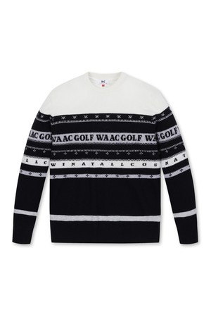 Men Fair Isle Crew Neck Sweater