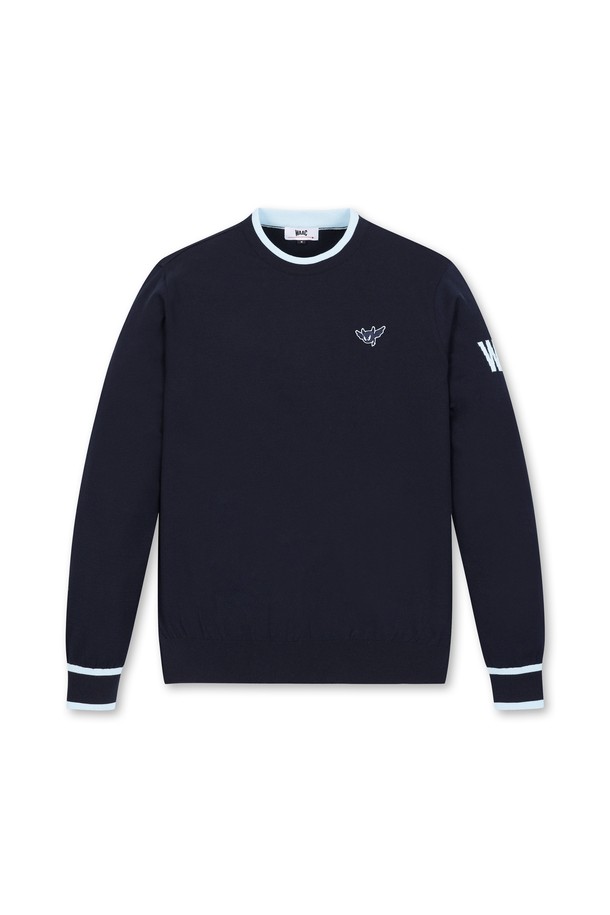 WAAC - 니트 - Men Athletic Solid Crewneck Sweater