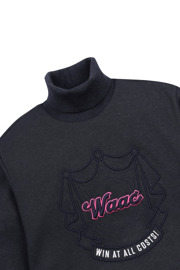 WAAC - 긴팔티셔츠 - Women Denim-like high-neck sweatshirts