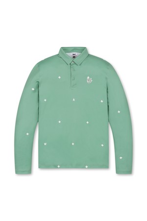 Men WAACKY Patterened LS Polo