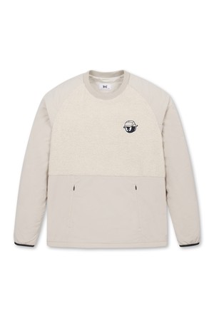 Men Woven Hybrid Fleece Pullover