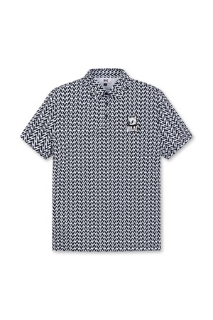 [Exclusive] Men Arrow Pattern SS Polo