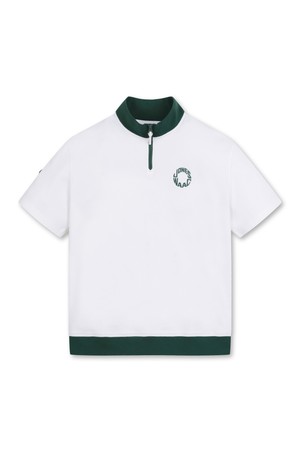 [WAAC X JONES] Men Logo Color-blocked SS Half Zip