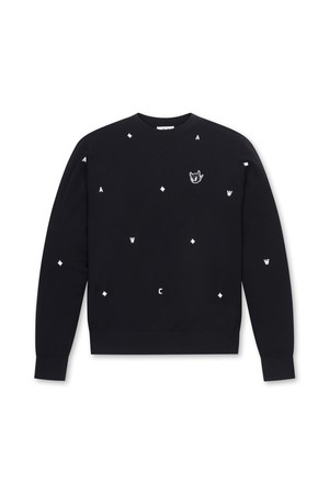 Men Embroidery Crewneck Sweater