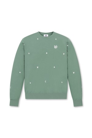 Men Embroidery Crewneck Sweater