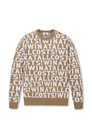 Men Slogan Jacquard Sweater