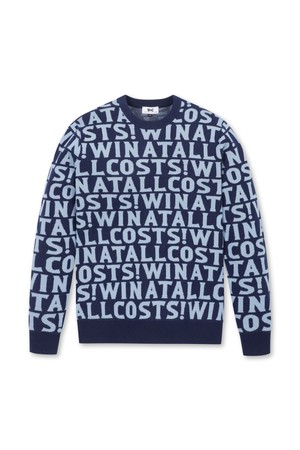 Men Slogan Jacquard Sweater