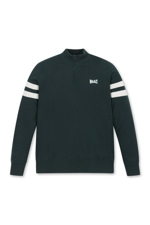 Men Half Zip-up Knit Pullover