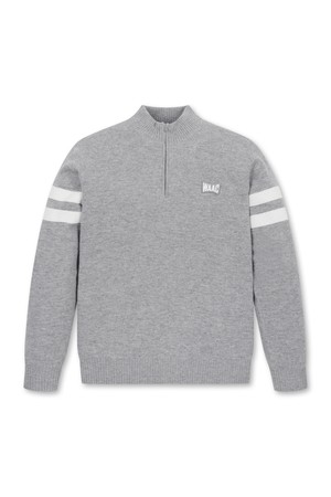 Men Half Zip-up Knit Pullover