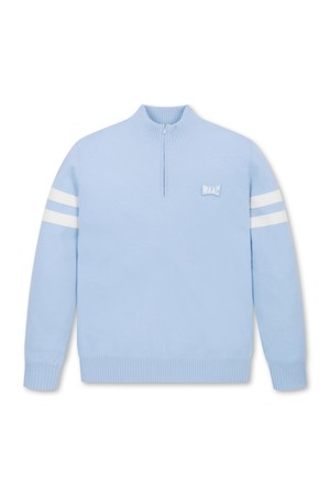 Men Half Zip-up Knit Pullover