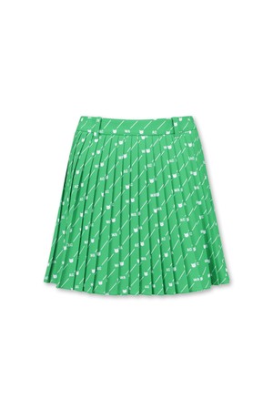 Women Pattern Pleats Skirt