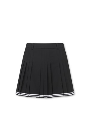 Color Tape Pleats Skort