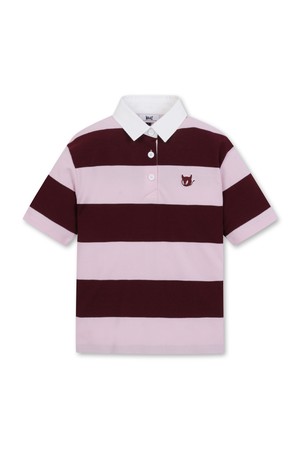 Women WAACKY Stripe Loose Fit SS Polo