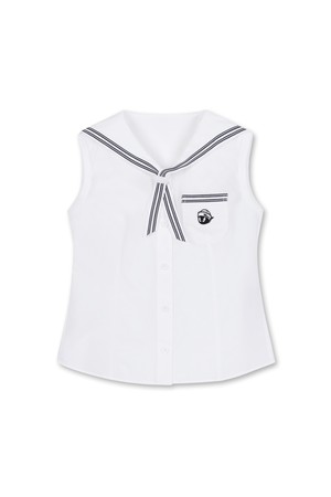 Sailor Collar Sleeveless Shirt